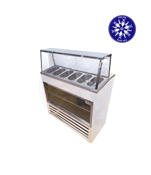 Salsera Refrigerada 6 Depósitos con Vitrina Frioval