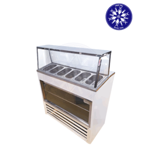 Salsera Refrigerada 6 Depósitos con Vitrina Frioval