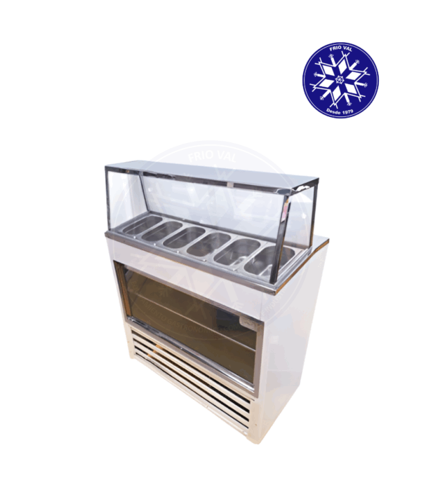 Salsera Refrigerada 6 Depósitos con Vitrina Frioval