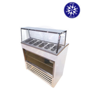 Salsera Refrigerada 6 Depósitos con Vitrina Frioval