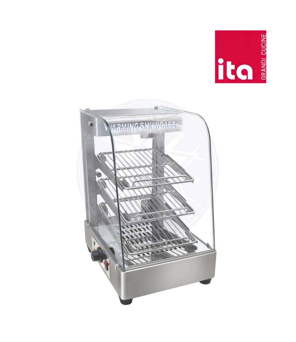 Vitrina de Calor 33 cm Acero Inoxidable Ita