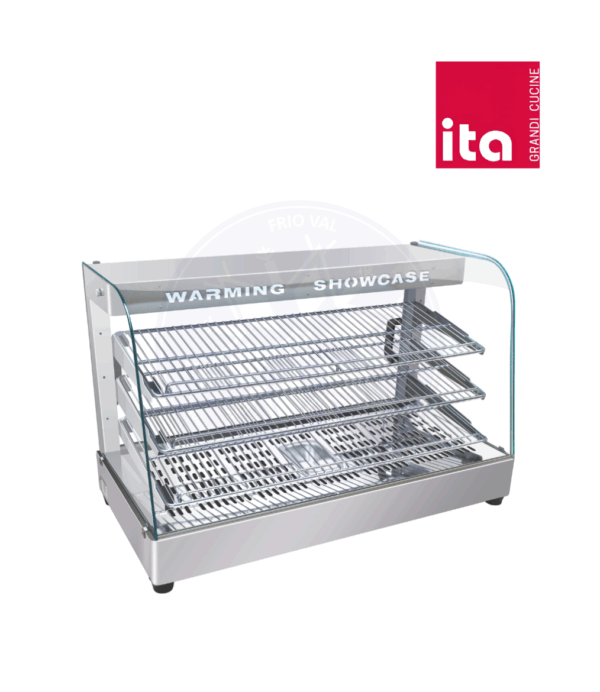 Vitrina de Calor 90 cm Acero Inoxidable Ita
