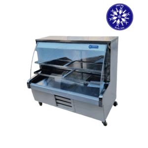 Vitrina Refrigerada 1 mt Vidrio Curvo Frioval