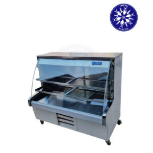 Vitrina Refrigerada 1 mt Vidrio Curvo Frioval