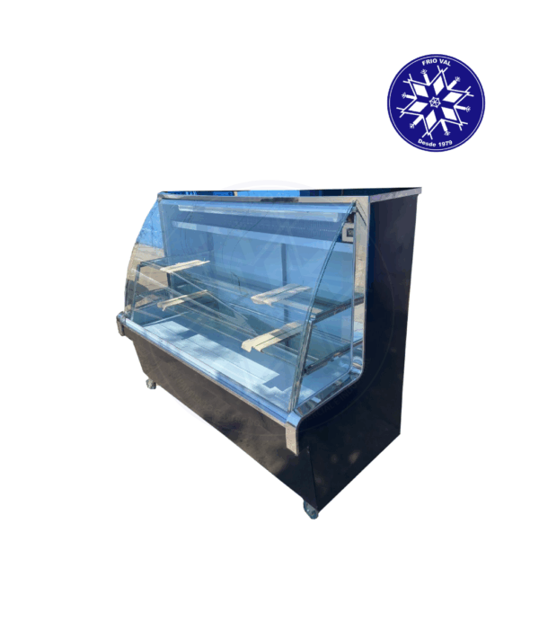Vitrina Refrigerada 1.3 mt Vidrio Curvo Frioval