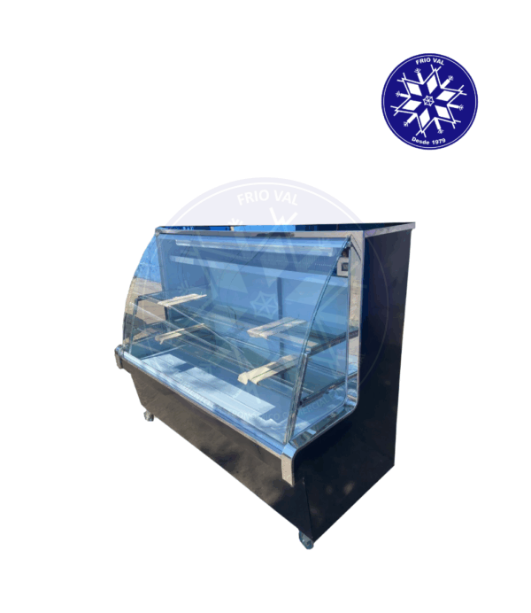 Vitrina Refrigerada 1.3 mt Vidrio Curvo Frioval