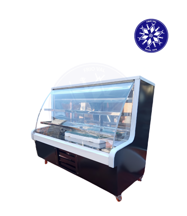 Vitrina Refrigerada 1.3 mt Vidrio Curvo Frioval