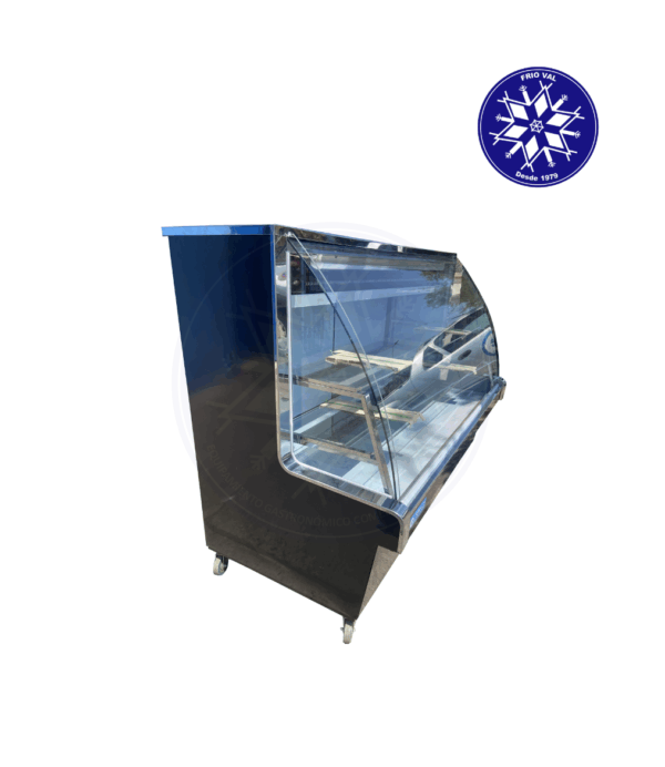 Vitrina Refrigerada 1.5 mt Vidrio Curvo Frioval - Imagen 2
