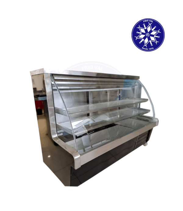 Vitrina Refrigerada 1.5 mt Vidrio Curvo Frioval