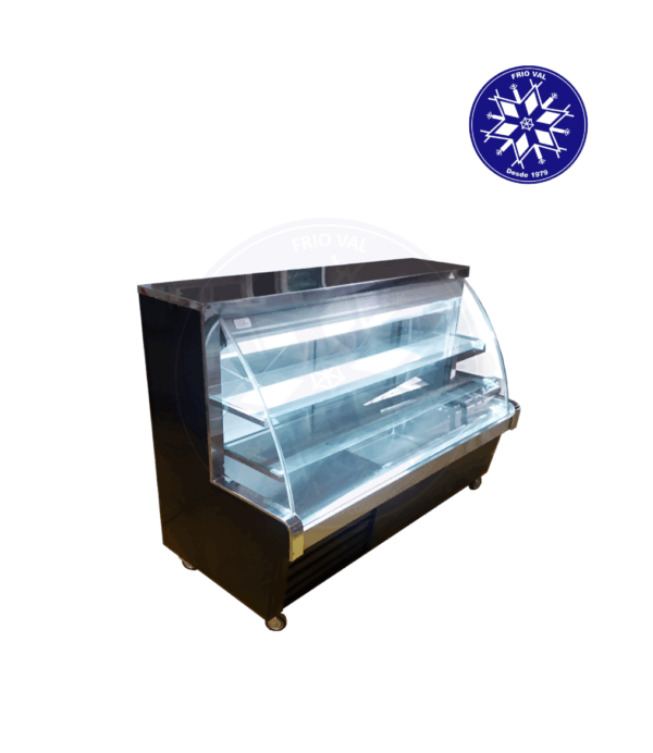 Vitrina Refrigerada 1.5 mt Vidrio Curvo Frioval