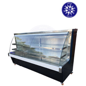 Vitrina Refrigerada 2 mt Vidrio Curvo Frioval