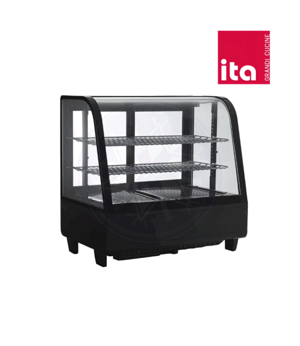 Vitrina Pastelera 100 lt Sobremesa Negra Ita