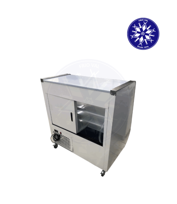 Vitrina Refrigerada 1 mt Vidrio Recto Frioval - Imagen 2