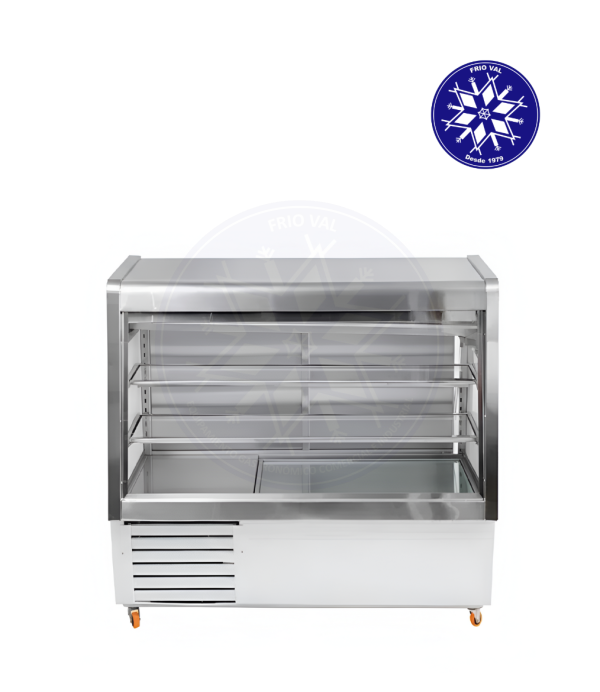 Vitrina Refrigerada 1 mt Vidrio Recto Frioval