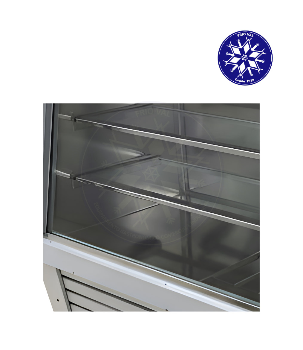 Vitrina Refrigerada 1.2 mt Vidrio Recto Frioval - Imagen 2
