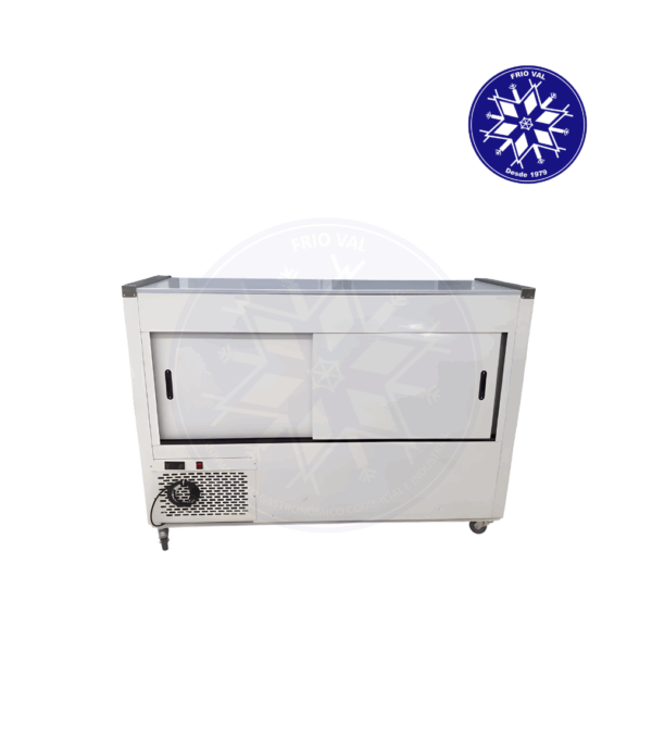 Vitrina Refrigerada 1.5 mt Vidrio Recto Frioval - Imagen 2
