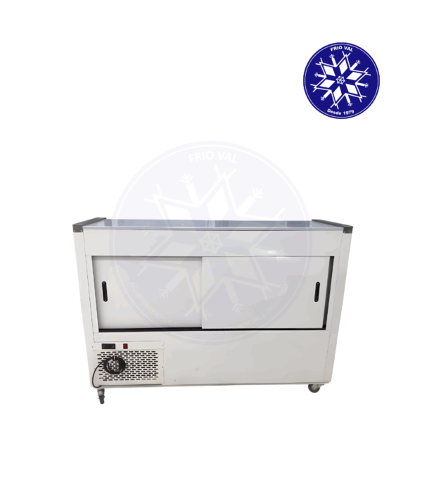 Vitrina Refrigerada 1.5 mt Vidrio Recto Frioval - Imagen 4