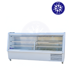 Vitrina Refrigerada 2 mt Vidrio Recto Frioval