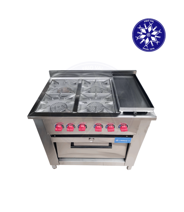 Cocina 4 Platos con Churrasquera Frioval - Imagen 3