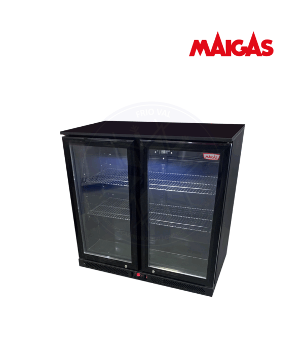 Cooler 220 lt 2 Puertas Abatibles Bajo Mesón Maigas