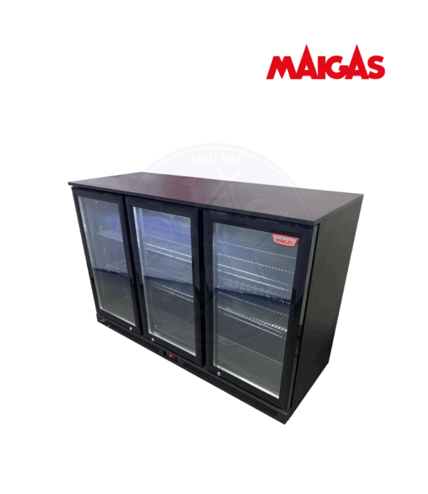 Cooler 320 lt 3 Puertas Abatibles Bajo Mesón Maigas