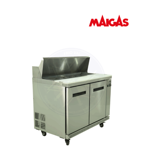 Mesón Saladette 335 lt 12 Depósitos Maigas