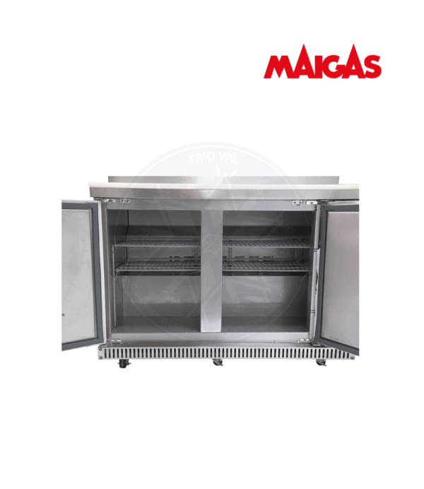 Mesón Saladette 335 lt Pizzero 7 Depósitos Maigas - Imagen 2