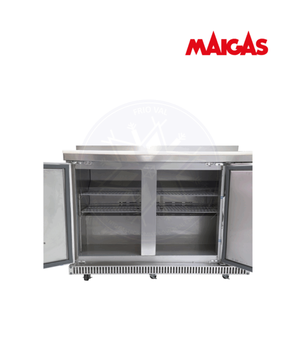 Mesón Saladette 335 lt Pizzero 7 Depósitos Maigas - Imagen 2