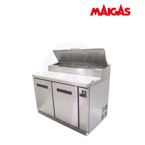 Mesón Saladette 335 lt Pizzero 7 Depósitos Maigas