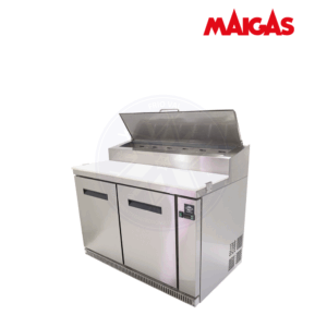 Mesón Saladette 335 lt Pizzero 7 Depósitos Maigas