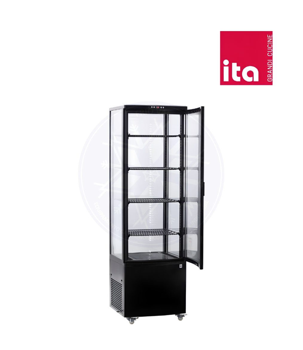 Vitrina Pastelera 235 lt Vertical Negra Ita - Imagen 3