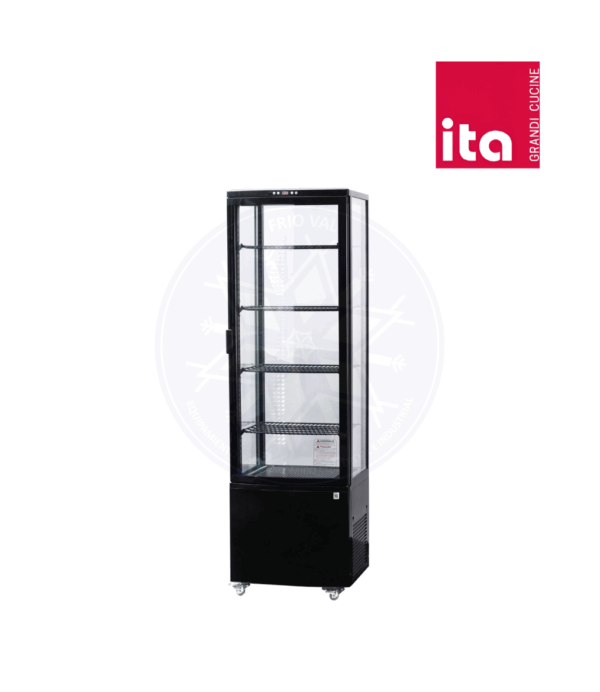 Vitrina Pastelera 235 lt Vertical Negra Ita