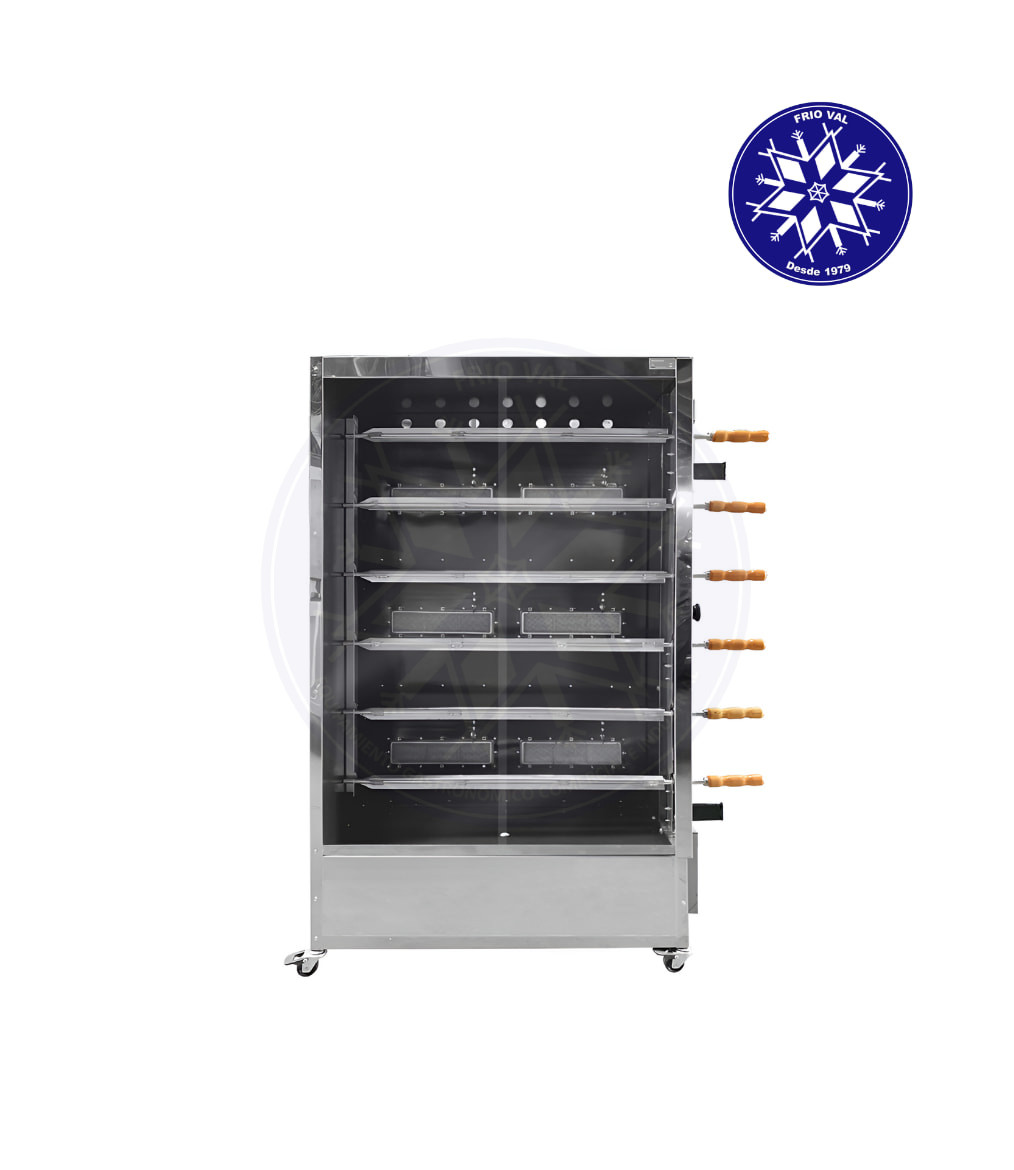 Asadora de Pollos a Gas 6 Espadas Frioval