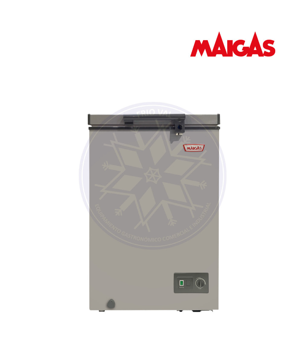 Congelador 100 lt Tapa Dura Gris Maigas