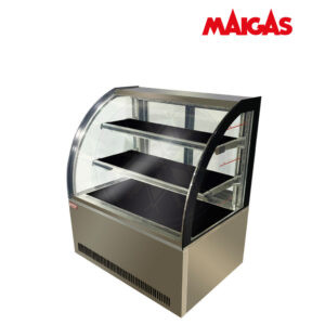 Vitrina Pastelera 1 mt Vidrio Curvo Maigas