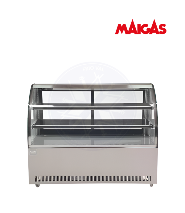 Vitrina Pastelera 1.5 mt Vidrio Curvo Maigas - Imagen 2
