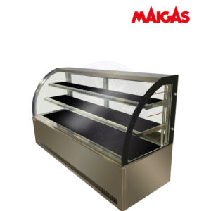 Vitrina Pastelera 2 mt Vidrio Curvo Maigas