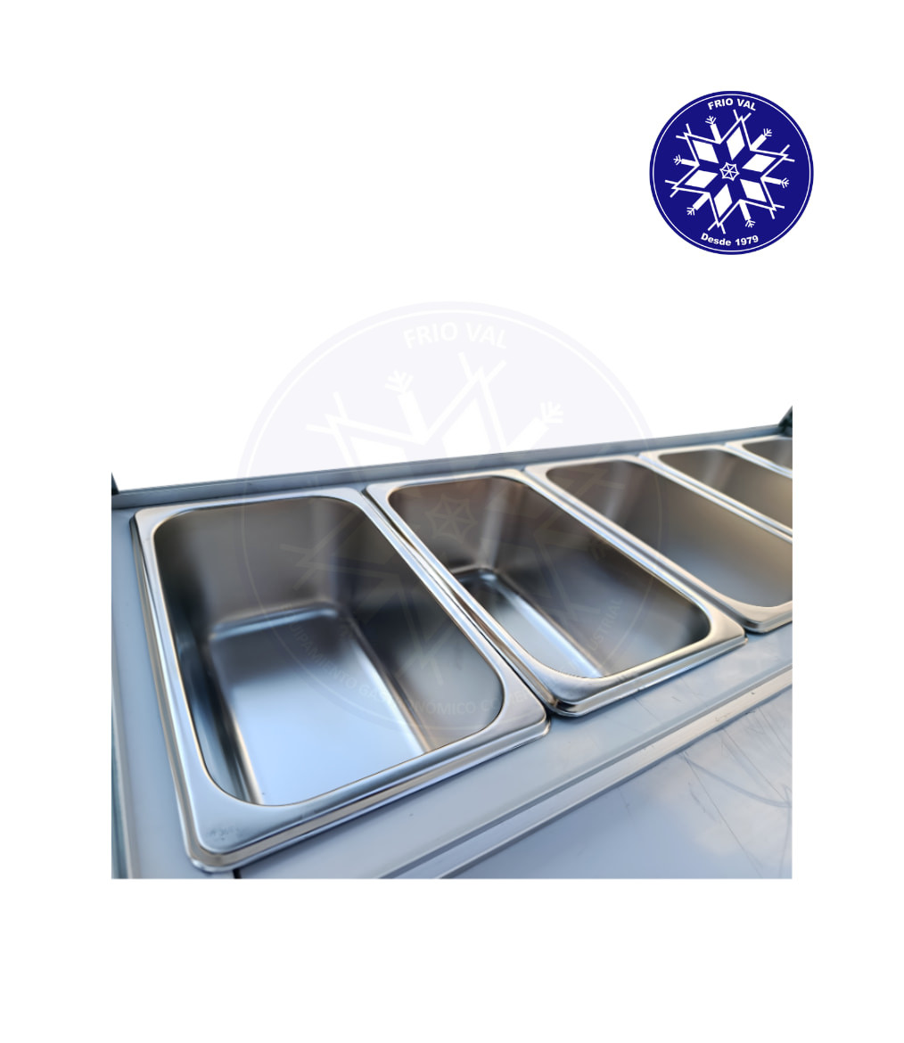 Salsera Refrigerada 5 Depósitos con Vitrina Frioval - Imagen 2