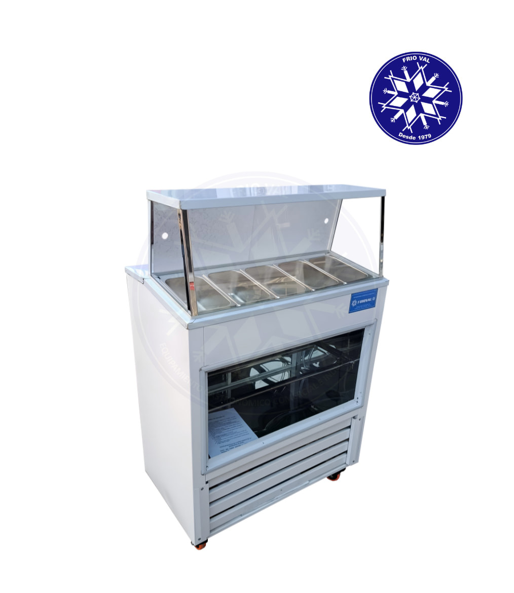Salsera Refrigerada 5 Depósitos con Vitrina Frioval