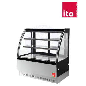 Vitrina Pastelera 1 mt Vidrio Curvo Ita