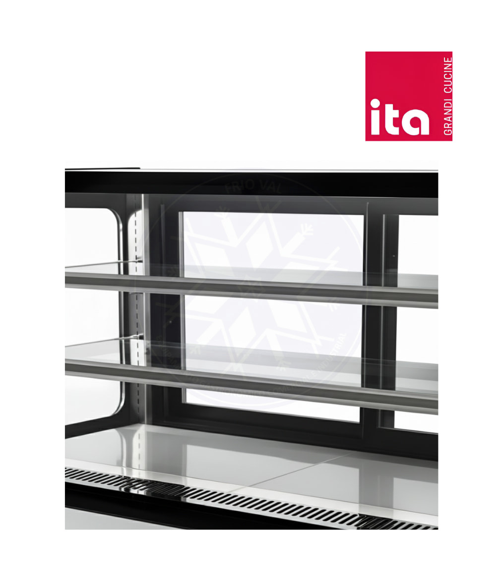 Vitrina Pastelera 2 mt vidrio curvo ita - Imagen 2