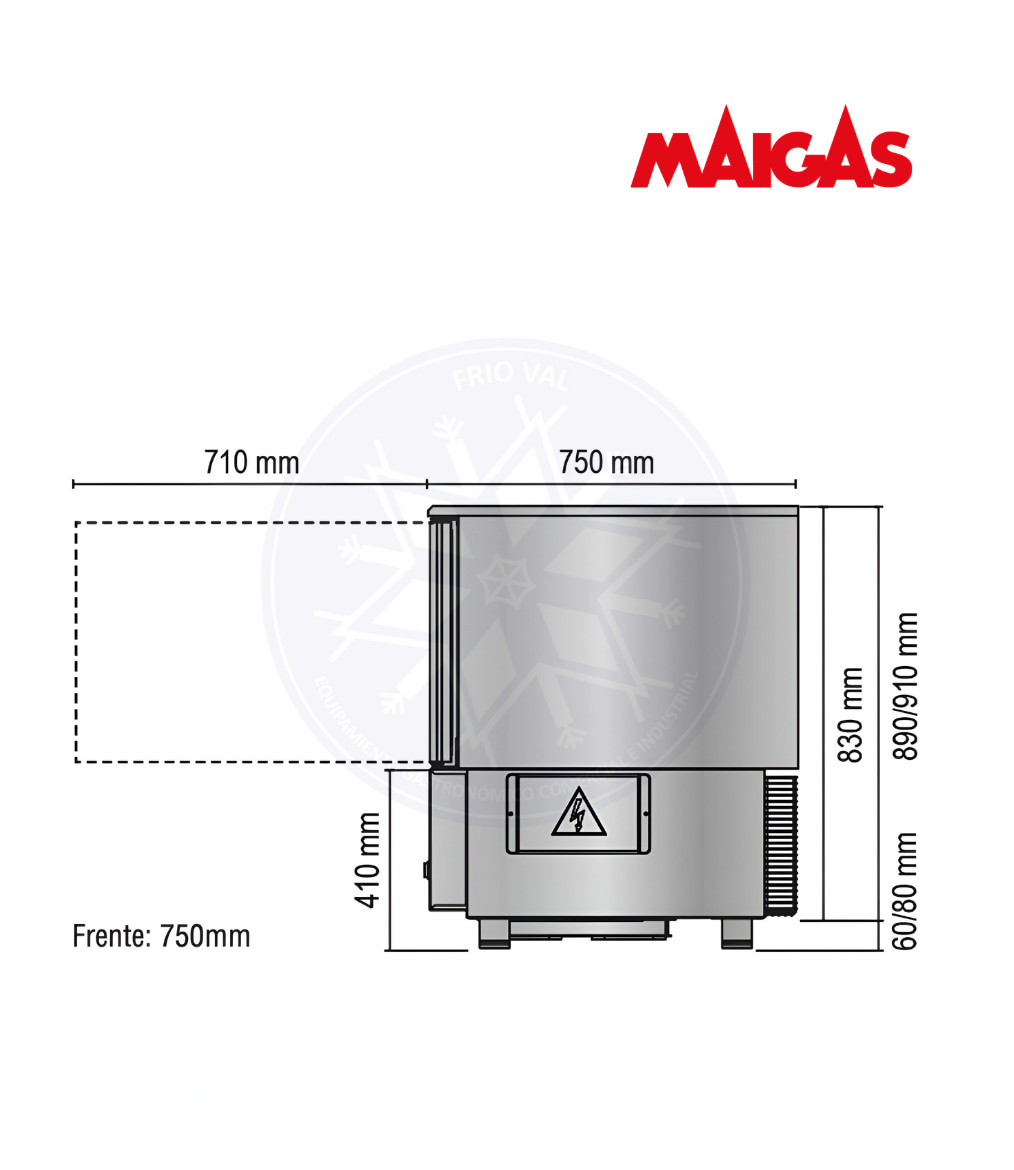 Abatidor de Temperatura 5 Bandejas Tecnodom Maigas - Imagen 3