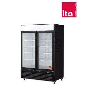 Congelador 1335 lt Vertical 2 Puertas Vidrio con Cenefa Ita