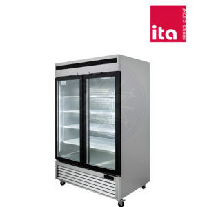 Congelador 1335 lt Vertical 2 Puertas Vidrio Ita