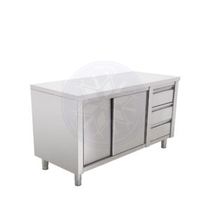 Mesón de Trabajo 150 cm Cerrado con 3 Cajones