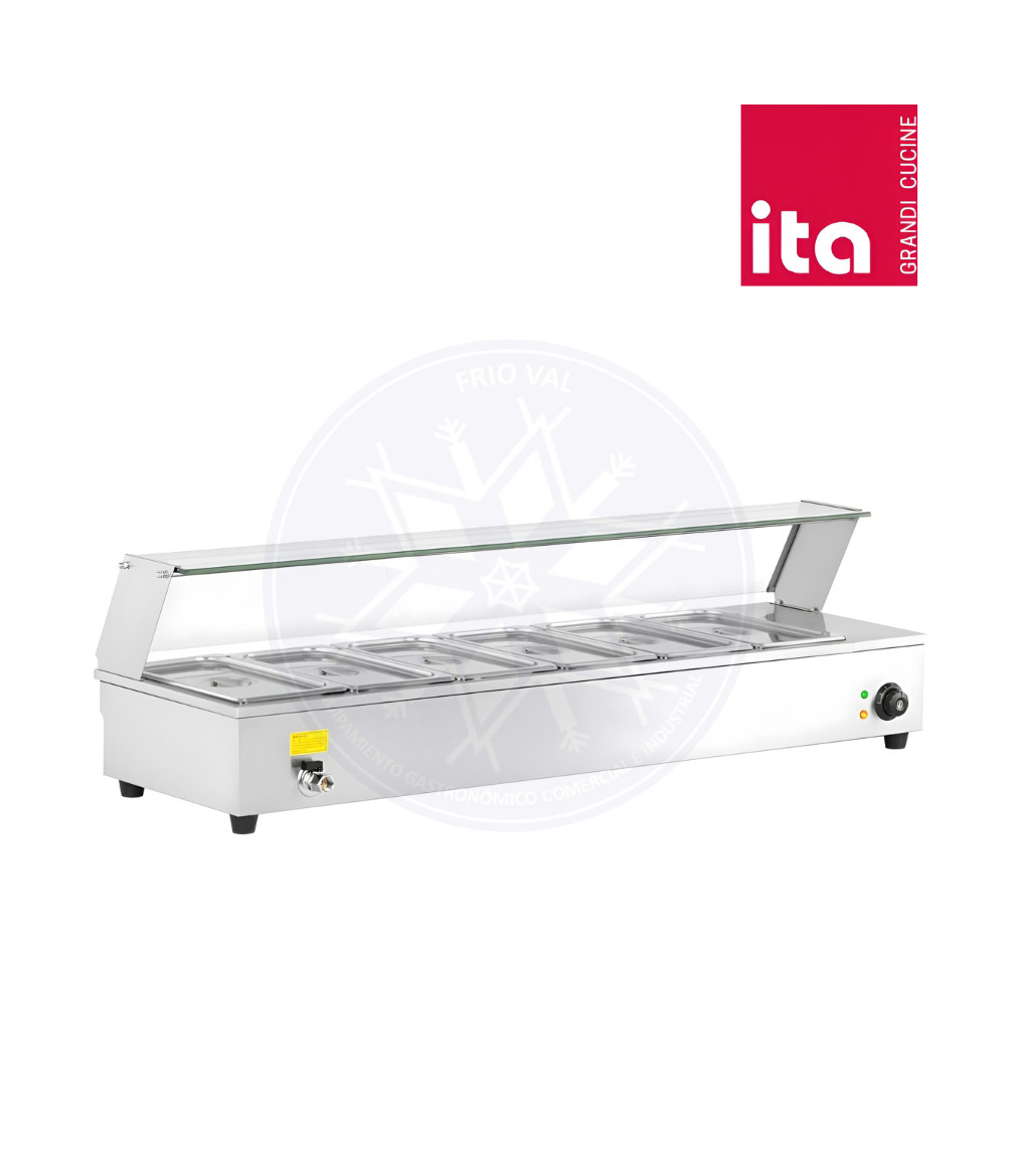 Baño María Eléct. 6 Depósitos Sobremesa con Cúpula