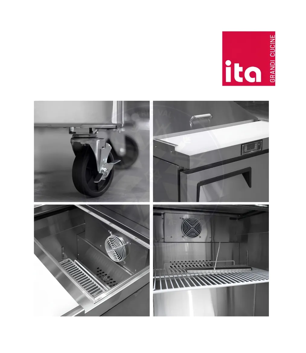 Mesón Saladette 202 lt 8 Depósitos Ita - Imagen 3