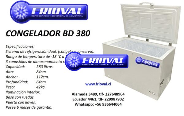 Congelador BD 380 A (380 lt)