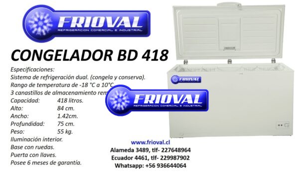 Congelador BD 418 (418 lt)