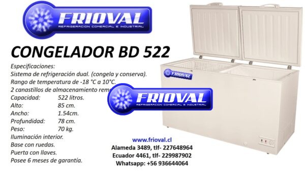 Congelador BD522 (522 lt)